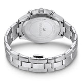 Swarovski Octea Lux Sport Chronograph Black Dial Silver Steel Strap Watch for Women - 5610520