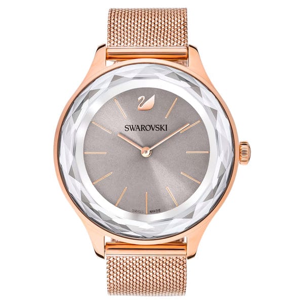 Swarovski Octea Nova Grey Dial Gold Mesh Bracelet Watch for Women - 5451634