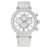 Swarovski Citra Sphere Chronograph White Dial White Leather Strap Watch for Women - 5027127