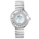 Swarovski Lovely Crystal Mother of Pearl Dial Silver Steel Strap Watch for Women - 1160307