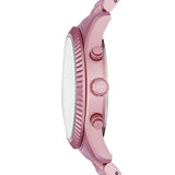 Michael Kors Lexington Chronograph Pink Dial Pink Steel Strap Watch for Women - MK8792