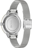 Hugo Boss Symphony Gold Dial Silver Mesh Bracelet Watch for Women - 1502600