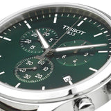 Tissot Chrono XL Chronograph Classic Green Dial Brown Leather Strap Watch For Men - T116.617.16.091.00