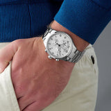 Tissot Chrono XL Classic Silver Dial Silver Steel Strap Watch For Men - T116.617.11.037.00