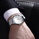 Tissot T Classic Tradition White Dial Silver Steel Strap Watch For Men - T063.610.11.037.00