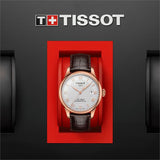 Tissot Le Locle Powermatic 80 Silver Dial Brown Leather Strap Watch For Men - T006.407.36.033.00