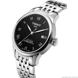 Tissot T Classic Le Locle Automatic Black Dial Silver Steel Strap Watch For Women - T41.1.483.53