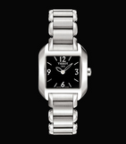 Tissot T Wave Black Dial Silver Steel Strap Watch for Women - T02.1.285.52