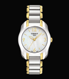 Tissot T Wave Mother of Pearl Dial Two Tone Steel Strap Watch for Women - T023.210.22.117.00