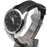 Tissot T Trend Couturier Black Dial Black Leather Strap Watch For Women - T035.210.16.051.00