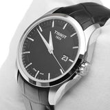 Tissot T Trend Couturier Black Dial Black Leather Strap Watch For Women - T035.210.16.051.00