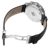 Tissot PRC 200 Chronograph Black Dial Black Leather Strap Watch For Men - T055.417.16.057.00