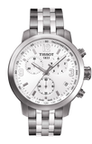 Tissot PRC 200 Chronograph Quartz Silver Dial Silver Steel Strap Watch For Men - T055.417.11.037.00