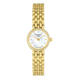 Tissot T-Lady Lovely Mother of Pearl Dial Gold Steel Strap Watch For Women - T058.009.63.116.00