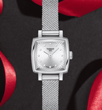 Tissot Lovely Square Silver Dial Silver Mesh Bracelet Watch For Women - T058.109.11.036.00