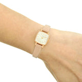 Tissot T Lady Lovely Square White Dial Pink Leather Strap Watch For Women - T058.109.36.031.00