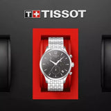 Tissot T Classic Tradition Chronograph Black Dial Silver Mesh Bracelet Watch For Men - T063.617.11.067.00