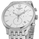 Tissot T Classic Tradition Chronograph White Dial Silver Mesh Bracelet Watch For Men - T063.617.11.037.00