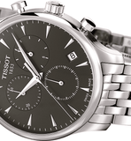 Tissot T Classic Tradition Chronograph Black Dial Silver Mesh Bracelet Watch For Men - T063.617.11.067.00