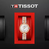 Tissot T Lady Flamingo Lady Quartz Mother of Pearl Dial Two Tone Steel Strap Watch For Women - T094.210.22.111.00