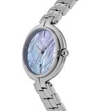 Tissot T Lady Flamingo Blue Mother of Pearl Dial Silver Steel Strap Watch For Women - T094.210.11.121.00