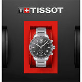 Tissot Quickster Chronograph Black Dial Silver Steel Strap Watch For Men - T095.417.11.067.00