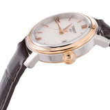 Tissot Bridgeport Lady White Dial Brown Leather Strap Watch For Women - T097.010.26.118.00