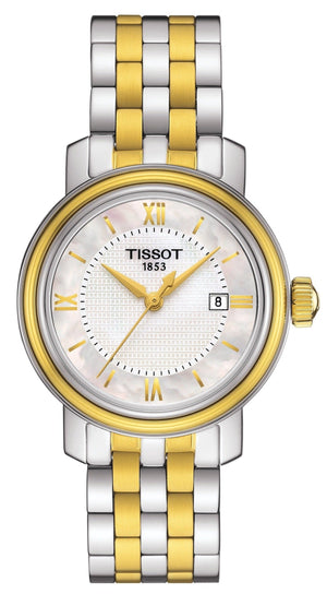 Tissot T Classic Bridgeport Silver Dial Two Tone Mesh Bracelet Watch For Men - T097.410.22.038.00