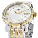 Tissot T Classic Bridgeport Silver Dial Two Tone Mesh Bracelet Watch For Men - T097.410.22.038.00