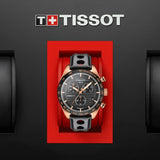 Tissot PRS 516 Chronograph Black Dial Black Leather Strap Watch For Men - T100.417.36.051.00