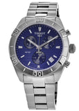 Tissot PR 100 Sport Quartz Chronograph Blue Dial Silver Steel Strap Watch For Men - T101.617.11.041.00