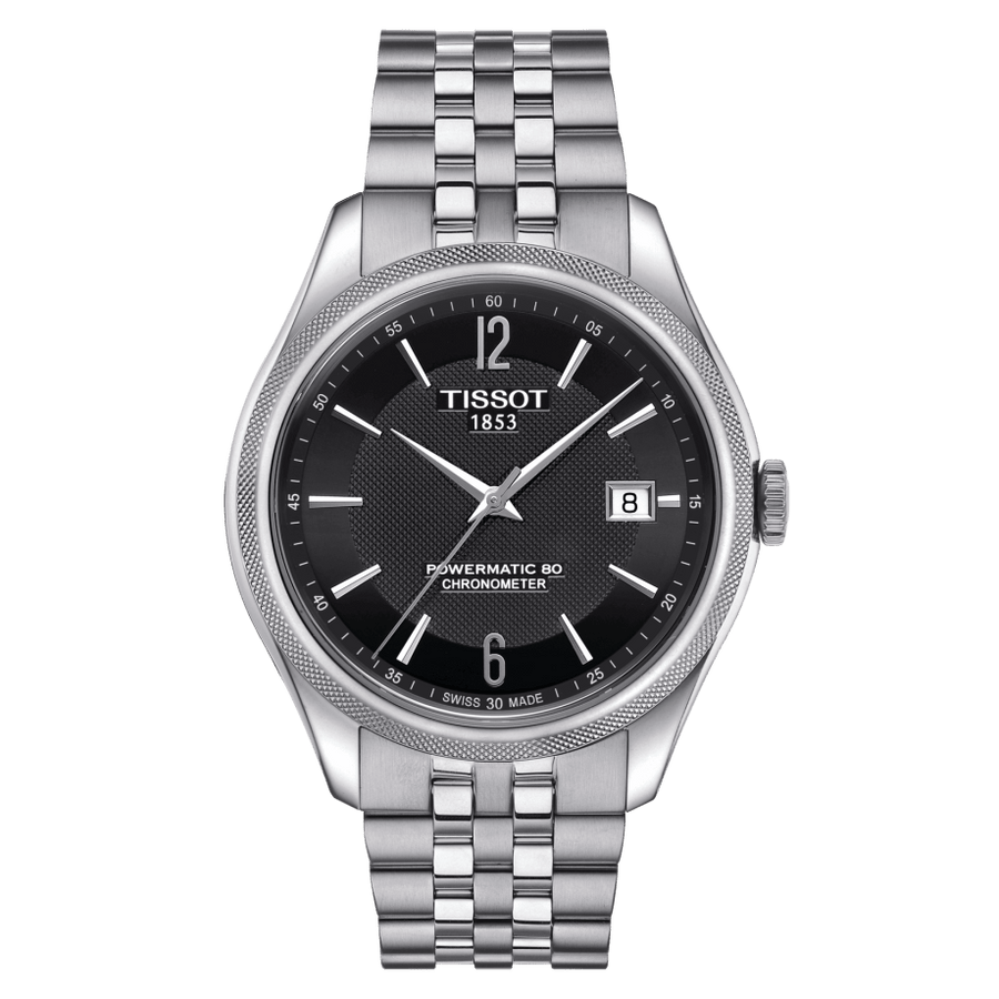 Tissot Ballade Powermatic 80 Cosc Black Dial Silver Steel Strap Watch For Men - T108.408.11.057.00