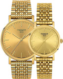 Tissot Everytime Gent Gold Dial Gold Mesh Bracelet Watch for Men - T143.410.33.021.00