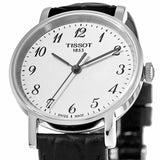 Tissot Everytime Small White Dial Black Leather Strap Watch For Women - T109.210.16.032.00