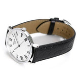 Tissot Everytime Medium White Dial Black Leather Strap Watch For Men - T109.410.16.033.01