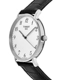 Tissot Everytime Large White Dial Black Leather Strap Watch For Men - T109.610.16.032.00