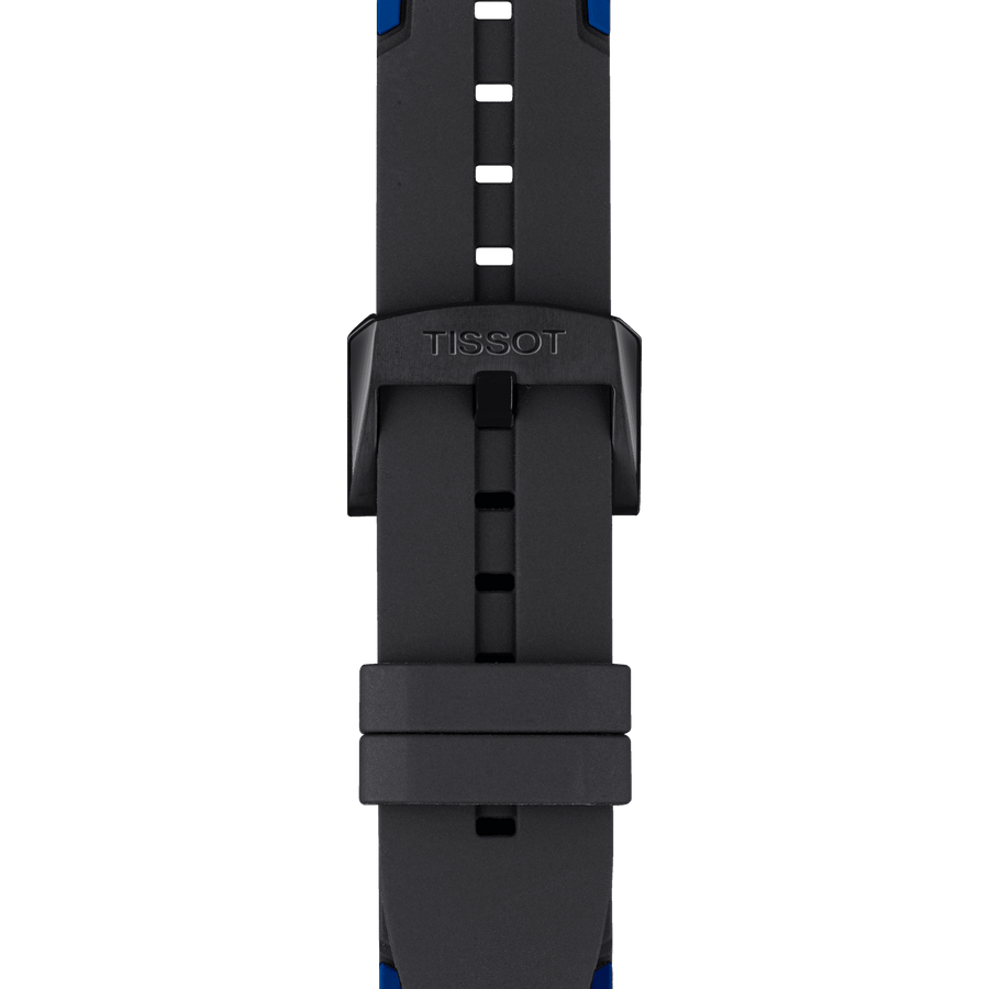 Tissot T Race Cycling Black Dial Two Tone Rubber Strap Watch For Men - T111.417.37.441.06