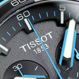 Tissot T Race Cycling Chronograph Black Dial Two Tone Rubber Strap Watch For Men - T111.417.37.441.05