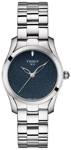 Tissot T Wave Donna Blue Dial Silver Steel Strap Watch For Women - T112.210.11.041.00