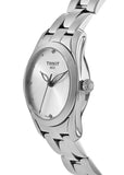 Tissot T Wave Diamonds White Dial Silver Steel Strap Watch For Women - T112.210.11.036.00