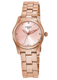 Tissot T Wave Rose Gold Dial Rose Gold Steel Strap Watch For Women - T112.210.33.456.00