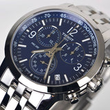 Tissot PRC 200 Chronograph Quartz Blue Dial Silver Steel Strap Watch For Men - T114.417.11.047.00