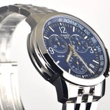 Tissot PRC 200 Chronograph Quartz Blue Dial Silver Steel Strap Watch For Men - T114.417.11.047.00