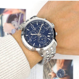 Tissot PRC 200 Chronograph Quartz Blue Dial Silver Steel Strap Watch For Men - T114.417.11.047.00