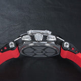 Tissot T Race Chronograph Black Dial Red Rubber Strap Watch For Men - T115.417.27.051.00