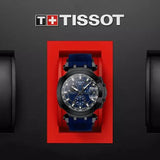 Tissot T Race Chronograph Blue Dial Blue Silicon Strap Watch For Men - T115.417.37.041.00