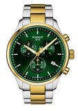 Tissot T Sport Chrono XL Classic Green Dial Two Tone Steel Strap Watch for Men - T116.617.22.091.00