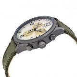 Tissot T Sport Chrono XL Beige Dial Khakhi Green Nylon Strap Watch for Men - T116.617.33.267.00