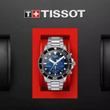 Tissot Seastar 1000 Chronograph Driver Blue Dial Silver Steel Strap Watch For Men - T120.417.11.041.01