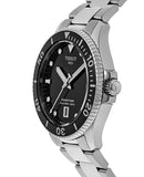 Tissot Seastar 1000 Lady Quartz Black Dial Silver Steel Strap Watch for Women - T120.210.11.051.00